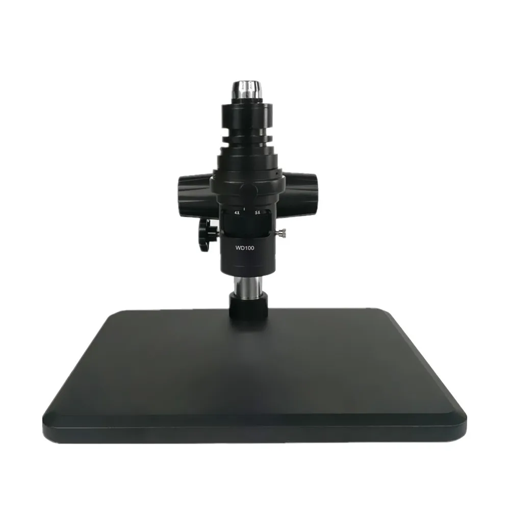 High definition large depth of field 0.7-5 X single cylinder continuous variable magnification video microscope electron