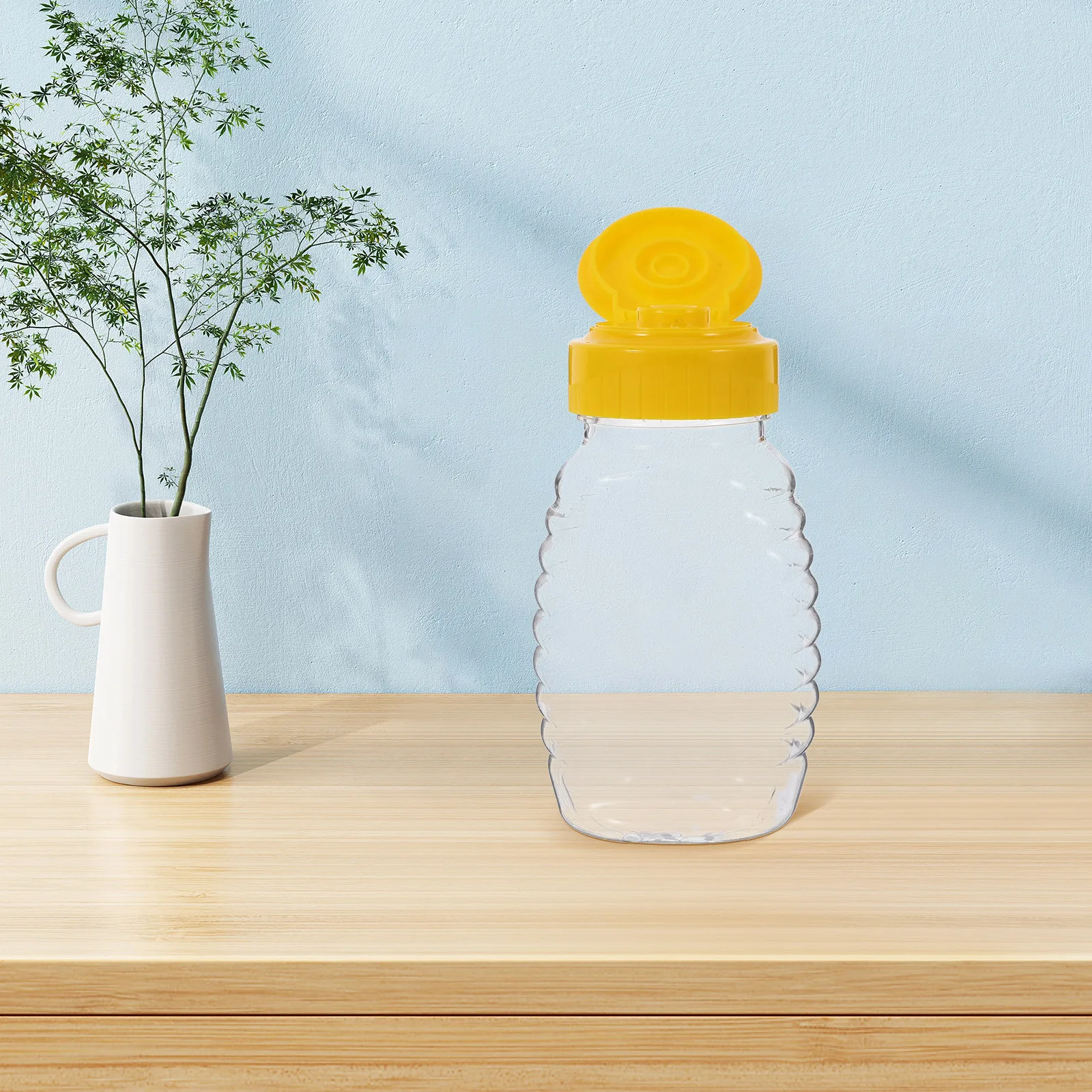 

2Pcs Honey Container 108Ml Refillable Squeeze Bottle Leak-Proof Jar for Kitchen Condiment Storage Syrup Vinegar Dispensing