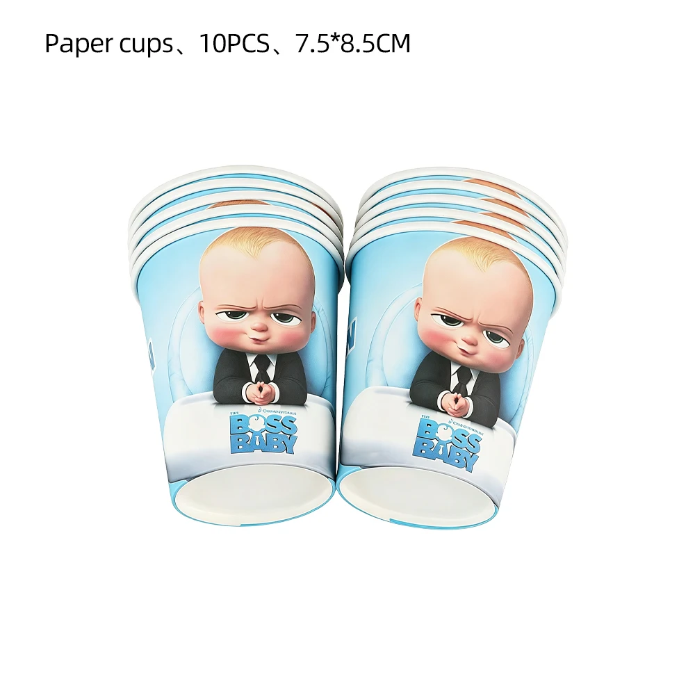 Bossed Baby Party Decoration Balloon Happy Birthday Banner Tableware Set Paper Plate Cup Napkins Tablecloth Baby Shower Supplies - view 2