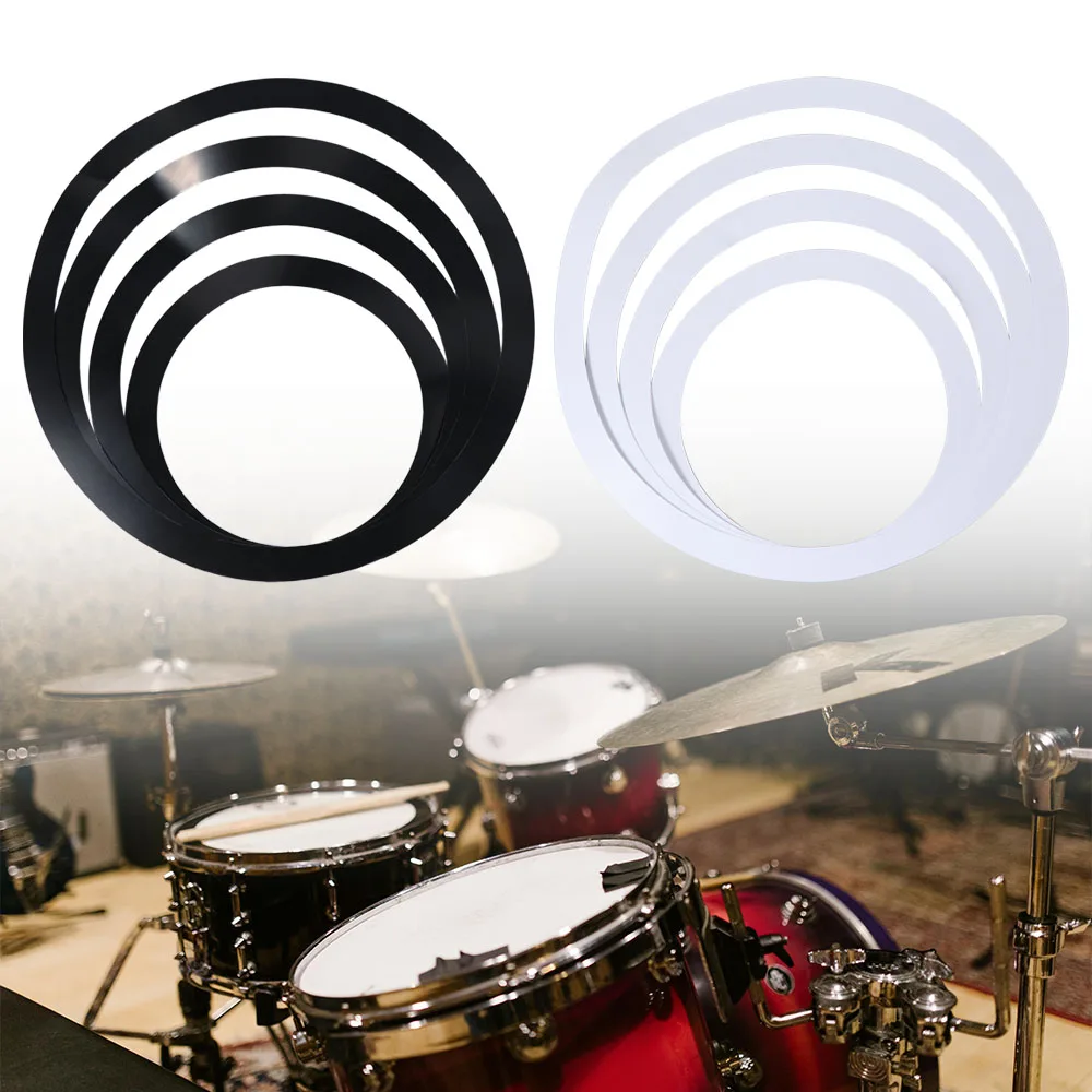 Round Shape Drum Mute Rings 10/12/14/16 inch Dampeners Drum Practice Pad Stop Voice Home Delicate Muffler Rings Drum