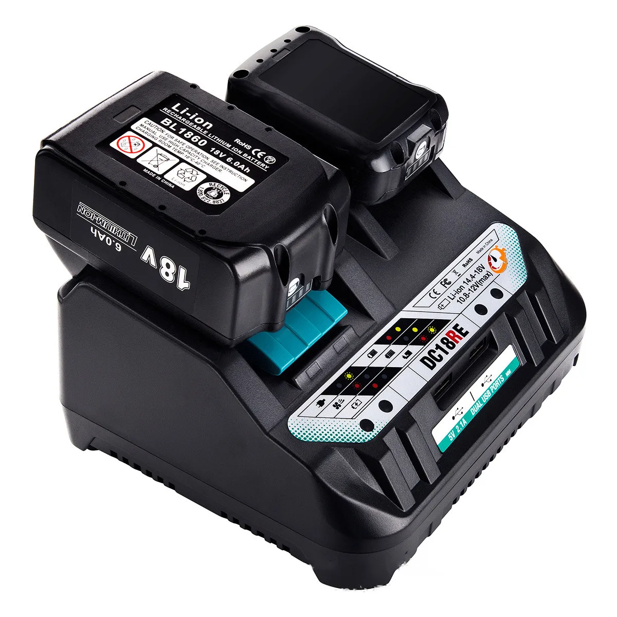 2023 DC18RE Lithium Battery Charger Charging For Makita 18V 14.4V 10.8V 12V Li-ion Tools BL1830 BL1430 BL1016 BL1021 BL1041