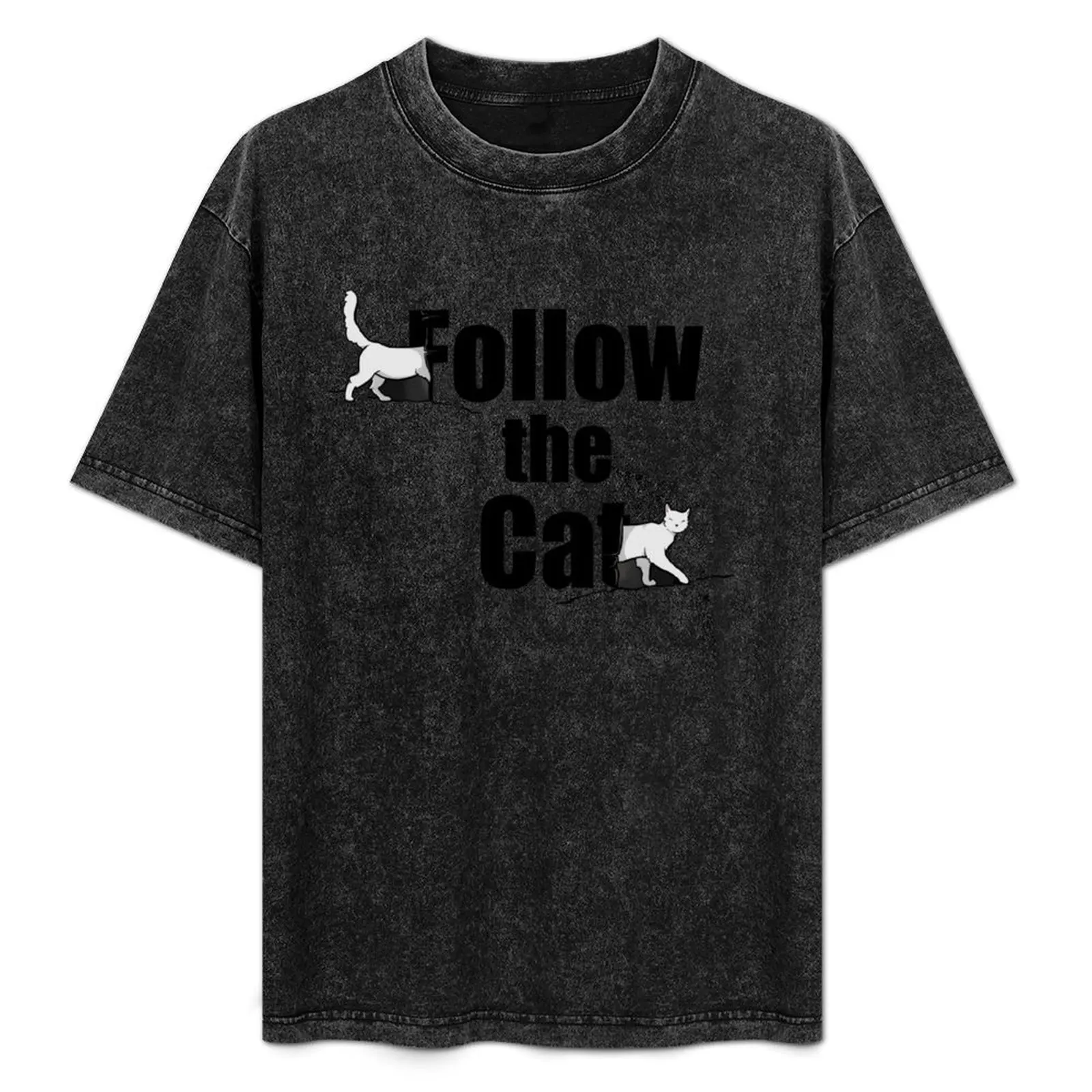 

Follow The Cat T-Shirt Athletic Quick Dry T-Shirt for Men