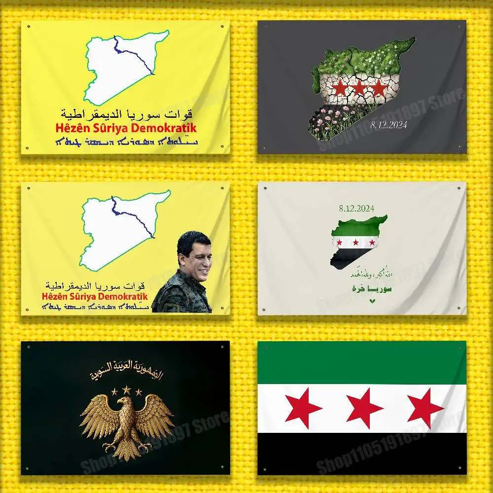 Syria Syrian Democratic Forces Flag For 50*70cm 60*90cm 60*110cm 80*120cm 100*150cm 150*200cm Camp Banner Tapestry