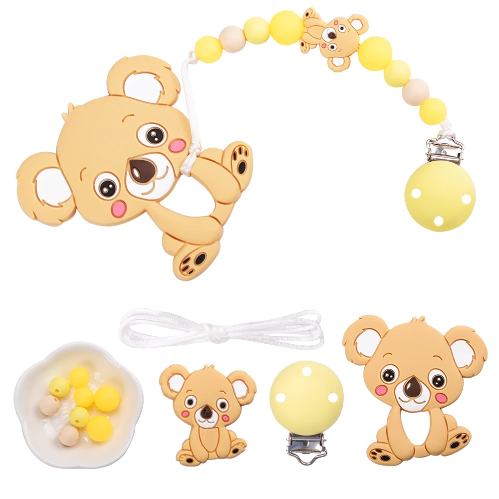 

LOFCA Baby Cartoon Silicone Pacifier Bite Bag Soothing Pacifier Clip Soother Holder teething toys Teething chain