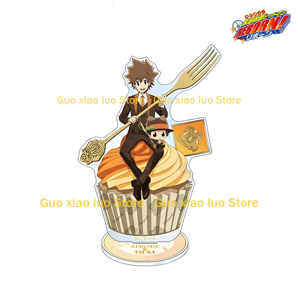 New Katekyo Hitman Reborn! Tsuna Gokudera Yamamoto Hibari Mukuro XANXUS Squalo Belphegor chibi Acrylic stand Toy gift keychain