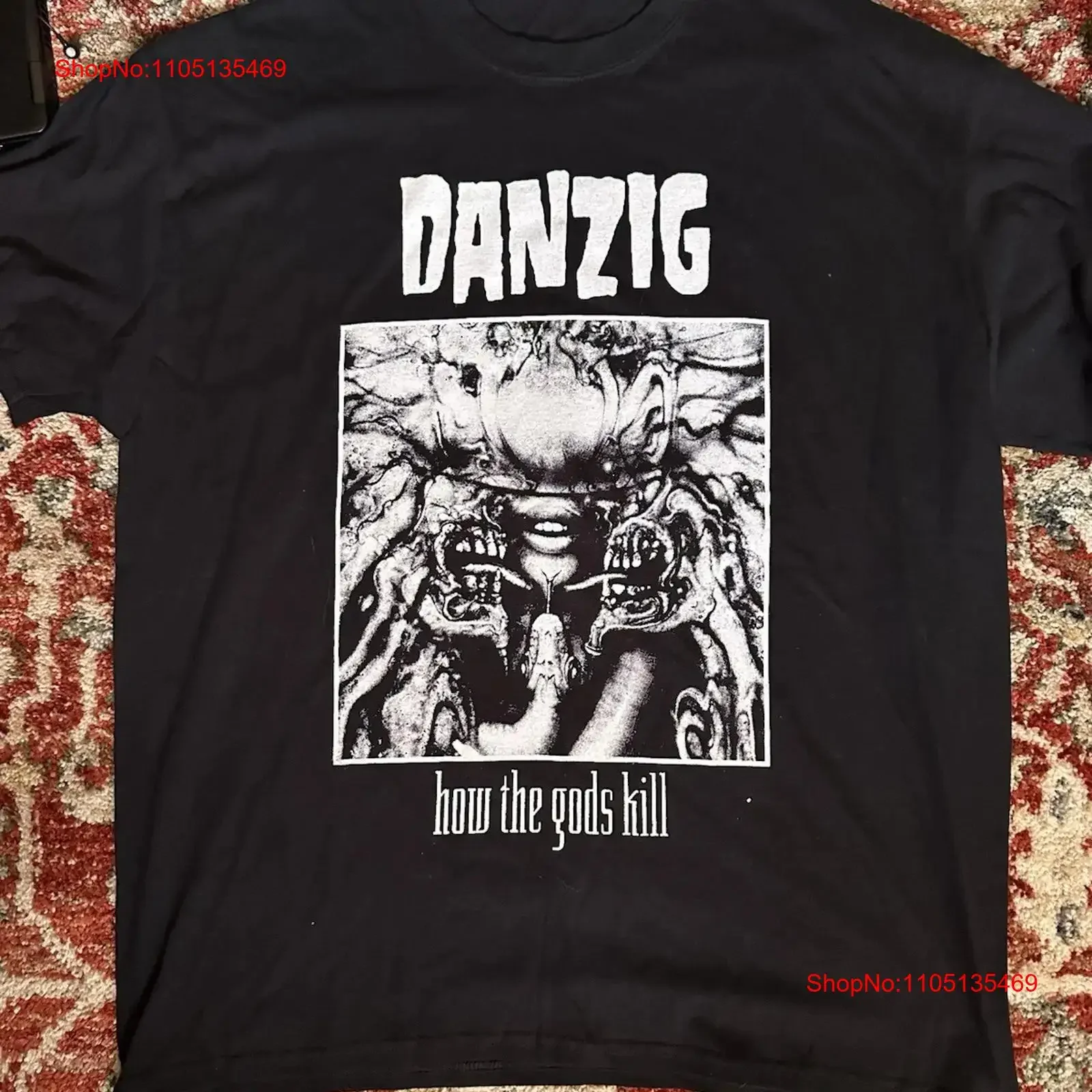 Danzig How the Gods Kill T Shirt XL Punk Hardcore Metal vintage Washed Soft Top For Everyday Wear Versatile Unisex Stylish