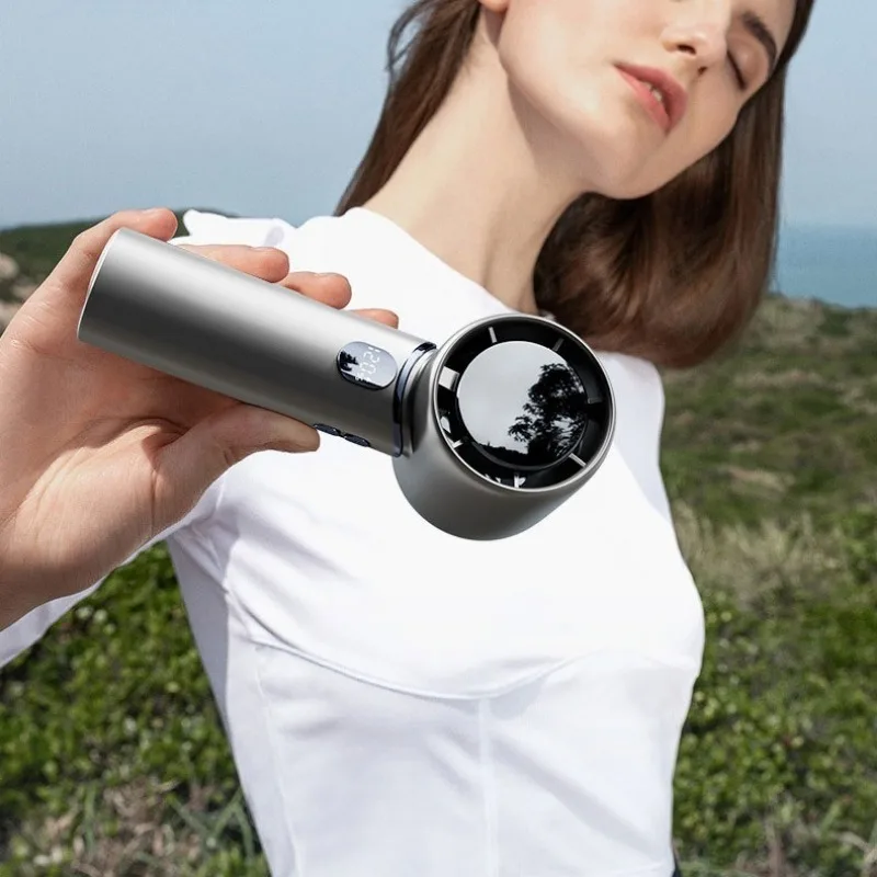 Portable Usb High Speed Fast Charge Hair Dryer Rechargeable High Capacity Battery Small Fan Large Airflow Digital Display Power