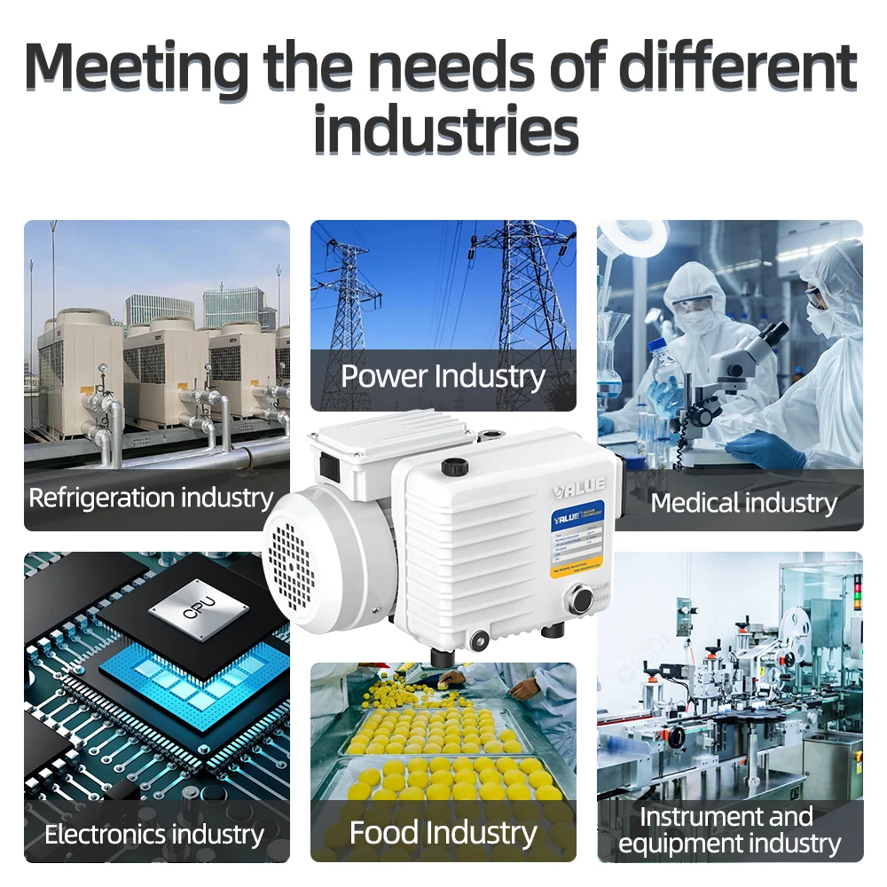 Bomba de vacío de paletas rotativas de una sola etapa VSV-28 directa de fábrica para una rápida disipación de calor