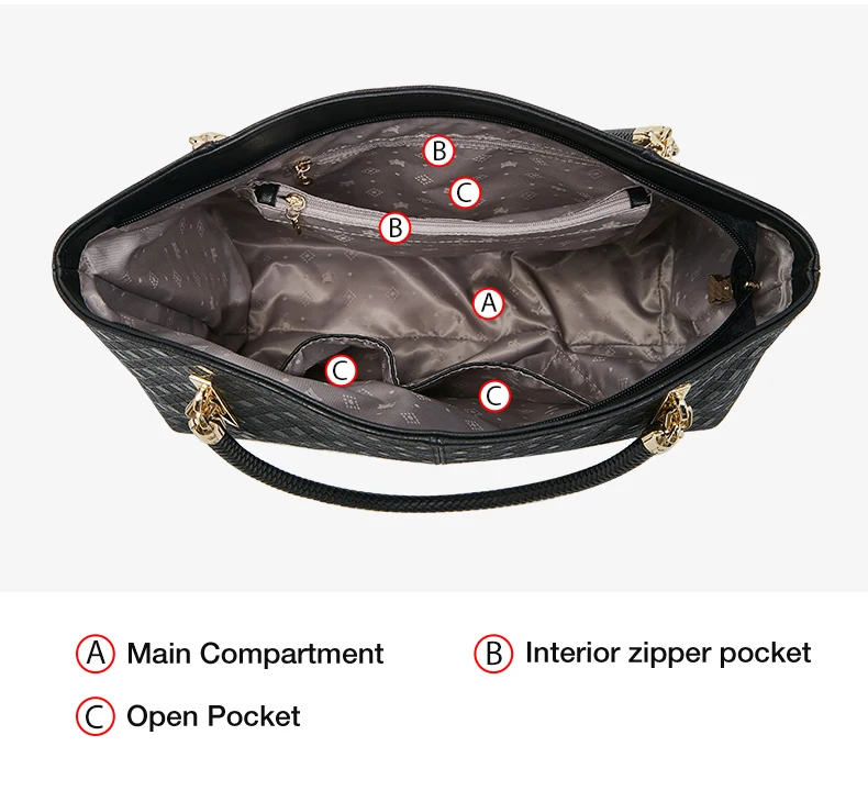 FOXER Damenhandtasche aus echtem Leder, elegantes Luxus-Design, Damen-Umhängetasche, große Kapazität, Tragetasche, bestes Geschenk für Mutter, Frau – Detail 8