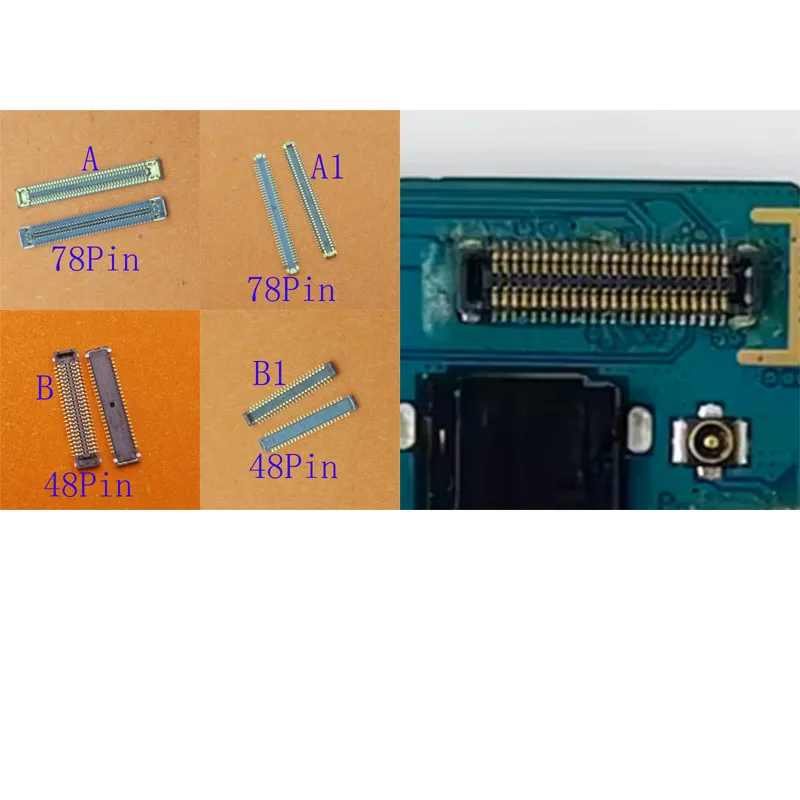 2-200Pcs Lcd Display Usb Plug FPC Connector Charger For Samsung Galaxy A12 A125 A04S A047F A02 A022 A23 A235 A13 A135 48 78 Pin