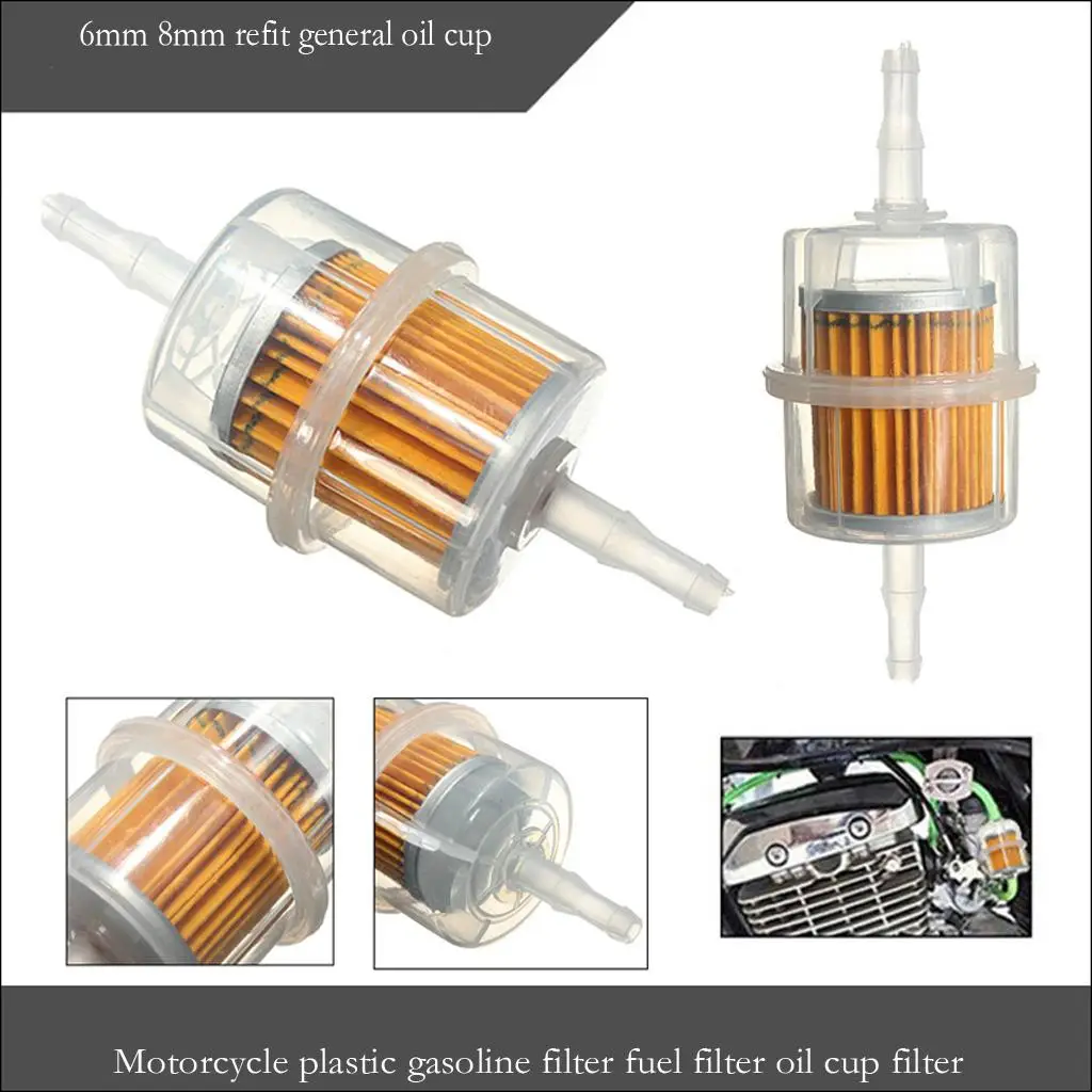 Автомобильный мотоциклетный линейный бензиновый топливный фильтр подходит для шланга 6 мм 8 мм 1/4 дюйма 5/16 дюйма