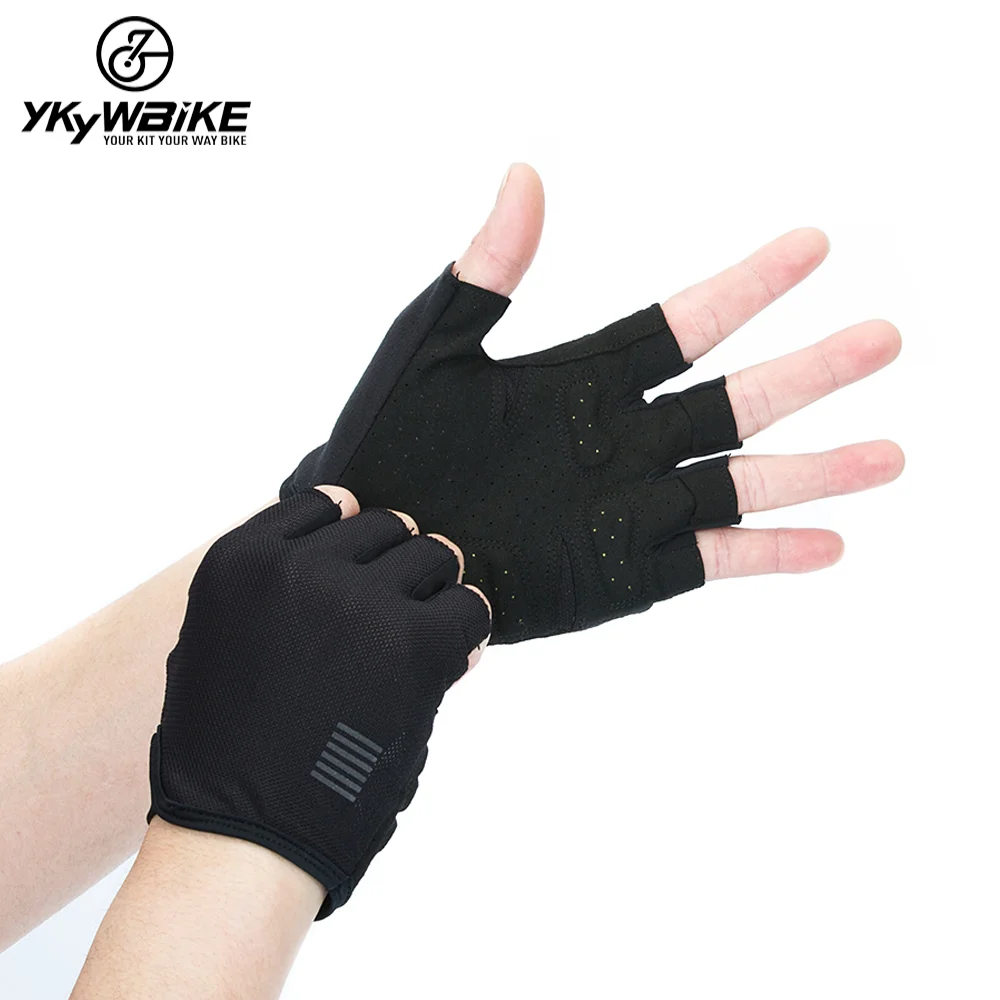 Rękawiczki rowerowe YKYWBIKE rękawice rowerowe MTB Mountain Bike rękawice Half Finger mężczyźni lato rowerowe rękawice na rower górski Guantes Ciclismo