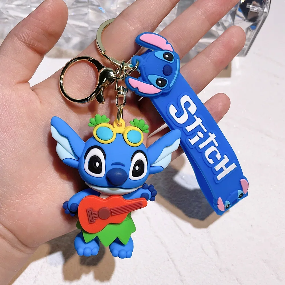 

New Summer Party Stitch Keychain Disney Doll Creative Car Keychain Student Backpack Pendant Christmas Halloween Birthday Gift