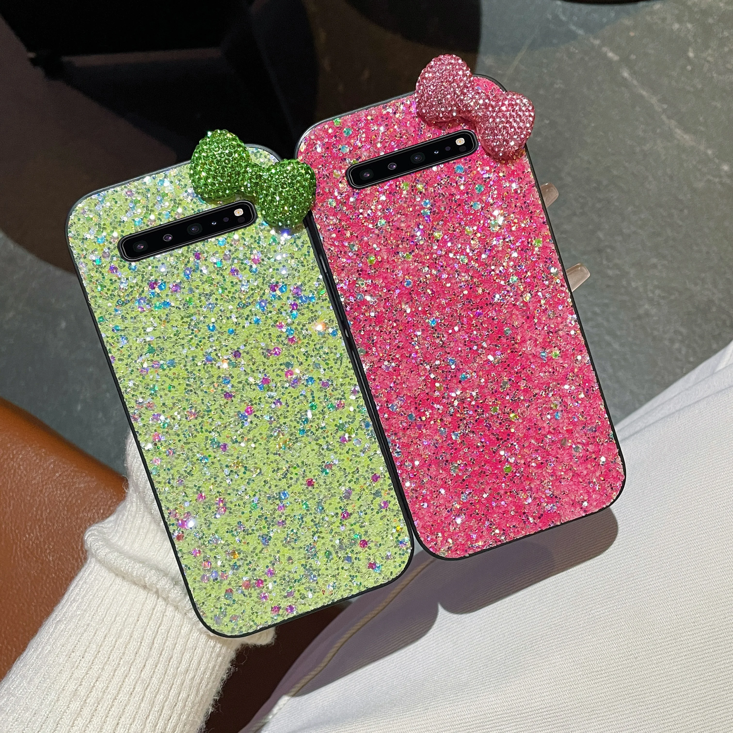 Phone Cases Vogue - เคสโทรศัพท์วู๊ฟส์แบบกลิตเตอร์วิบวับสำหรับซัมซุงกาแล็กซี่ S10 4G 5G S10 Plus