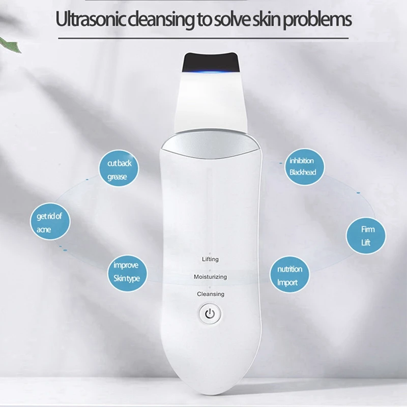 2X Scrubber per la pelle del viso ad ultrasuoni macchina per la bellezza Ion Deep Face Cleaning Peeling pala dispositivo esfoliante per la cura della pelle