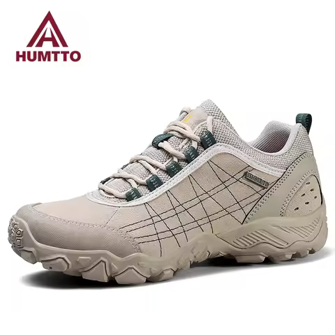 HUMTTO-럭셔리 디자이너 등산 가죽 캐주얼 스니커즈 여성용, 방수 하이킹 신발, 겨울