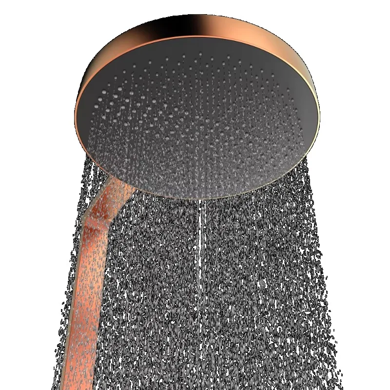高級ゴールドレインフォールシャワーシステム 壁掛け式 強力な滝スパ ソフトスプレーフィルター ヴィラ屋根 クロム銅