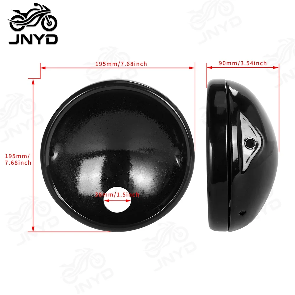 JNYD Universal Bucket Shell Lighthouse 7” Inch Motorcycle Headlight Cover For LED Headlight Parts Housing Headlamp Cover