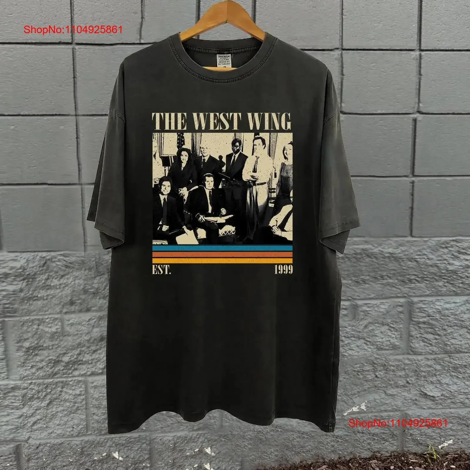 

The West Wing T Shirt Tv Series Vintage Retro SweaT s for him vintage Washed Soft Comfortable Slightly homme Versatile