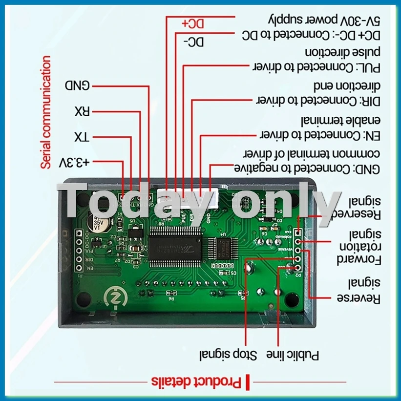 42 57 Stepper Motor Controller Positive Reverse Angle Pulse Speed Control Board Programmable PLC Serial Communication-A09I