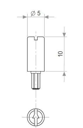 5PCS/LOT PT10 Spain trimmer potentiometer, rotary handle, 10MM adjusting lever, 6 corners, inner hole adjustable resistance hand