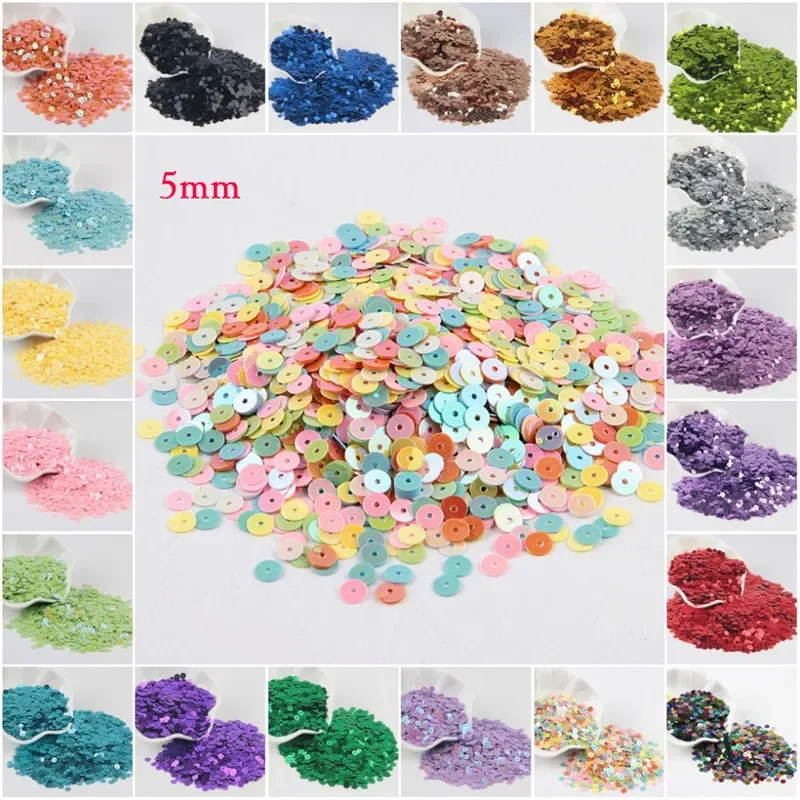 Sequin 3mm 4mm 5mm 6mm Flat Sequin Round Loose Sequins for Crafts Paillette Sewing Garment Bags Shoes DIY Accessories 10g