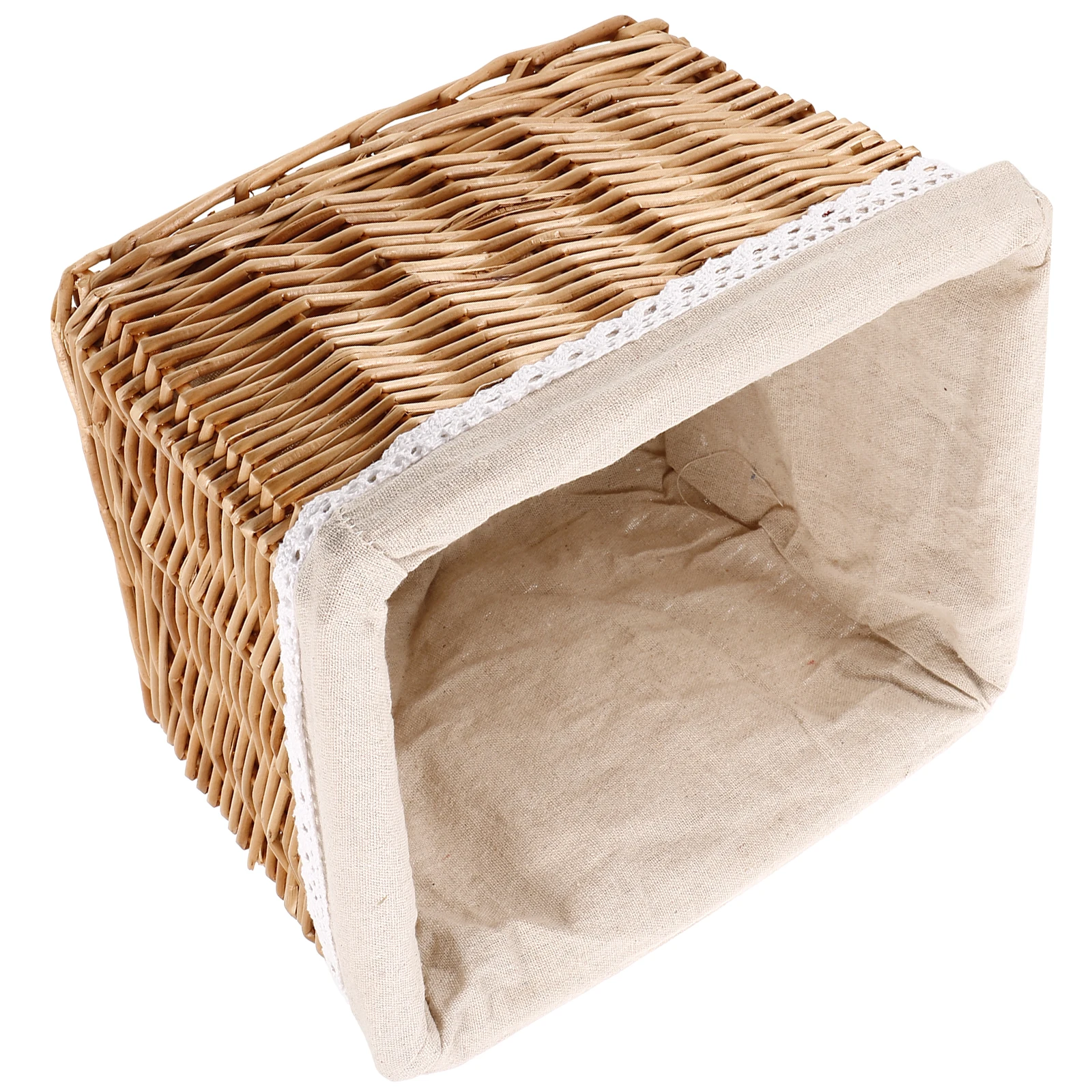 

Woven Storage Basket Small Size Original Color Safe Reusable Multi Functional Baskets Home Office Snacks Storage Decorative
