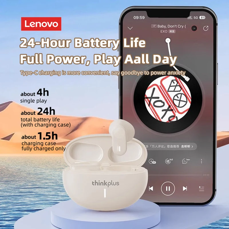 اختيار لينوفو LP19 داخل الأذن HIFI صوت ستيريو سماعات الموسيقى TWS سماعة لاسلكية تعمل بالبلوتوث سماعات HD دعوة الرياضة سماعة مع هيئة التصنيع العسكري جديد