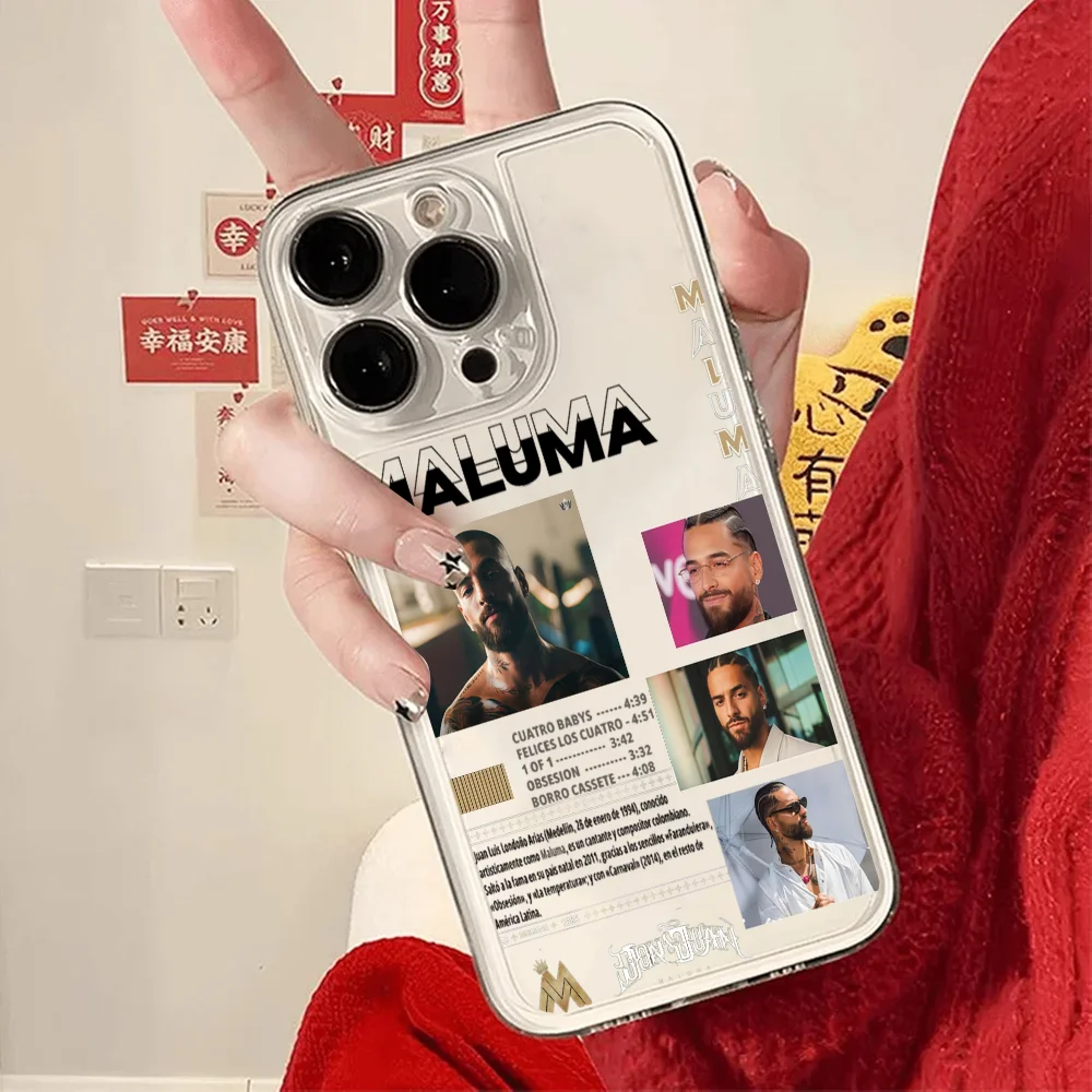 コロンビア人歌手 マルーマのスマホケース、Samsung Galaxy S25 Ultra、S24 FE、S23、S22 Plus対応、クリア、耐衝撃、ソフトバンパー