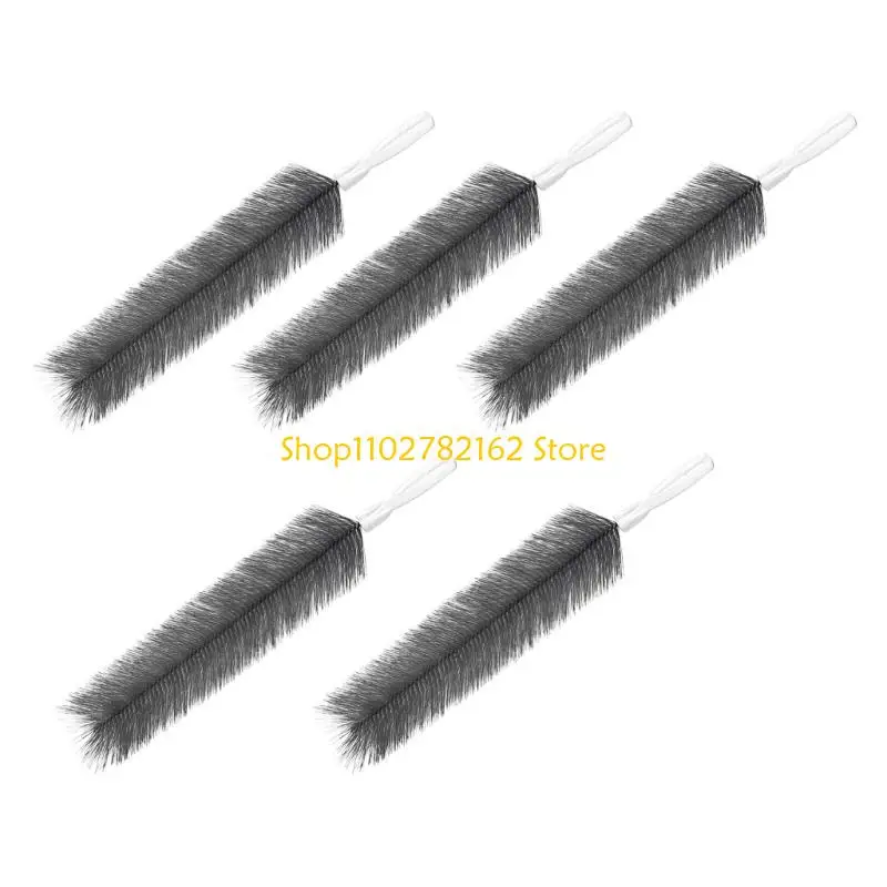 547B Fan Brush Ergonomic Grip Fan Dusting Brush Curvable Design Efficient Cleaning