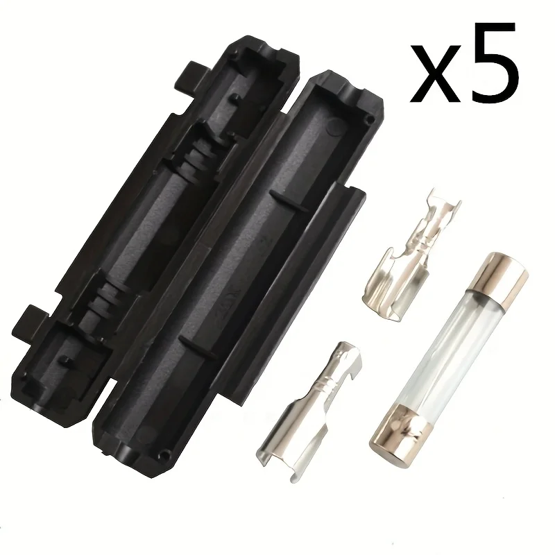 5 Set 6*30 mm Fuse Holder with Glass Fuse