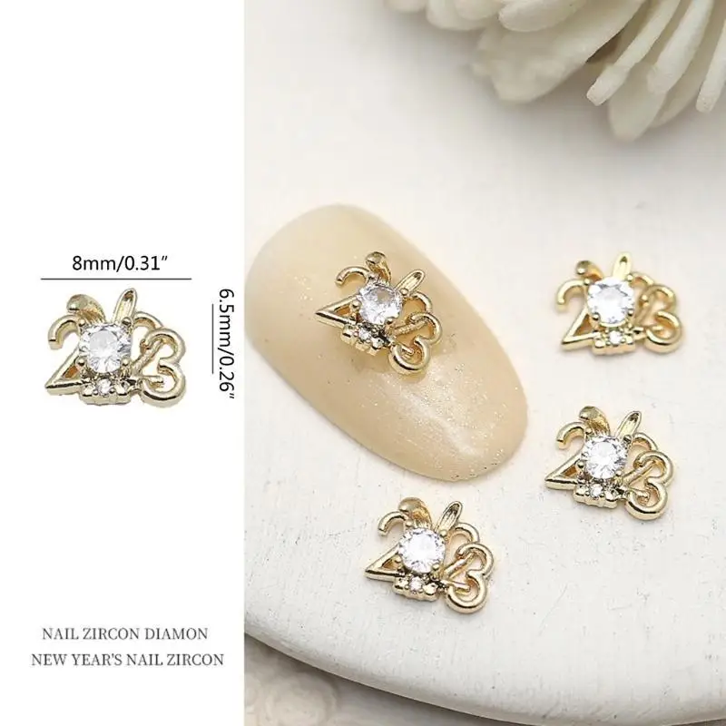 R3MF Nails Art Rhinestones Diamonds kim loại kim loại trang trí hợp kim trang trí móng tay