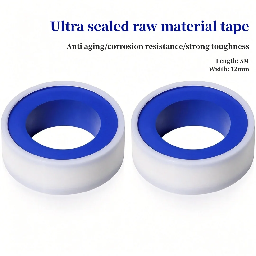 Teflon Tape,PTFE Plumbers Tape,for Sealing,Plumbing,Sealant,Thread Seal for Shower Head,Water Pipe,Prevent Leakage，10 Rolls