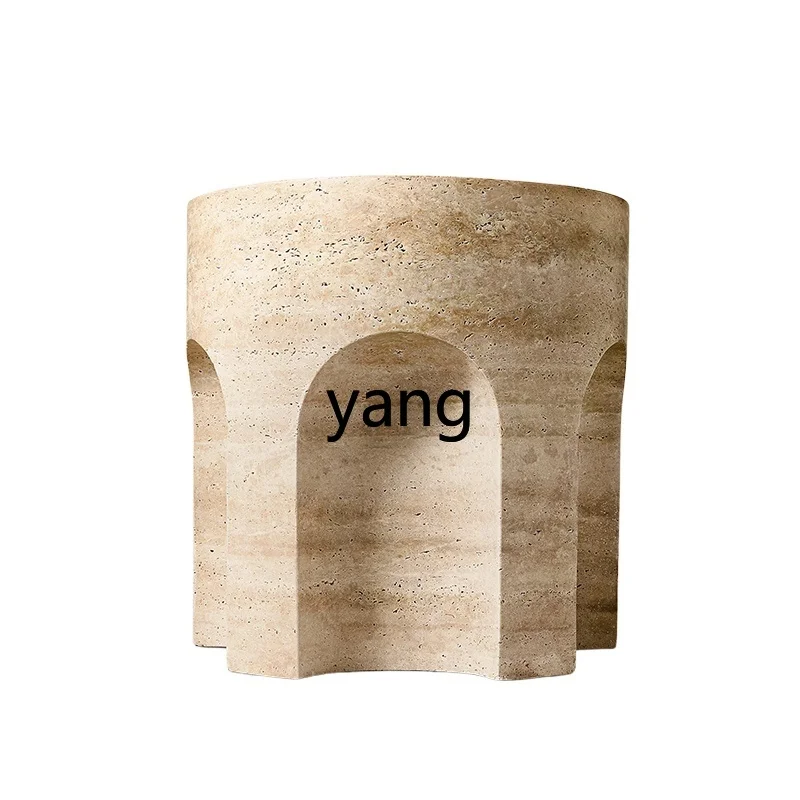 LMM marble travertine edge several personalized art simple sofa side cabinet living room