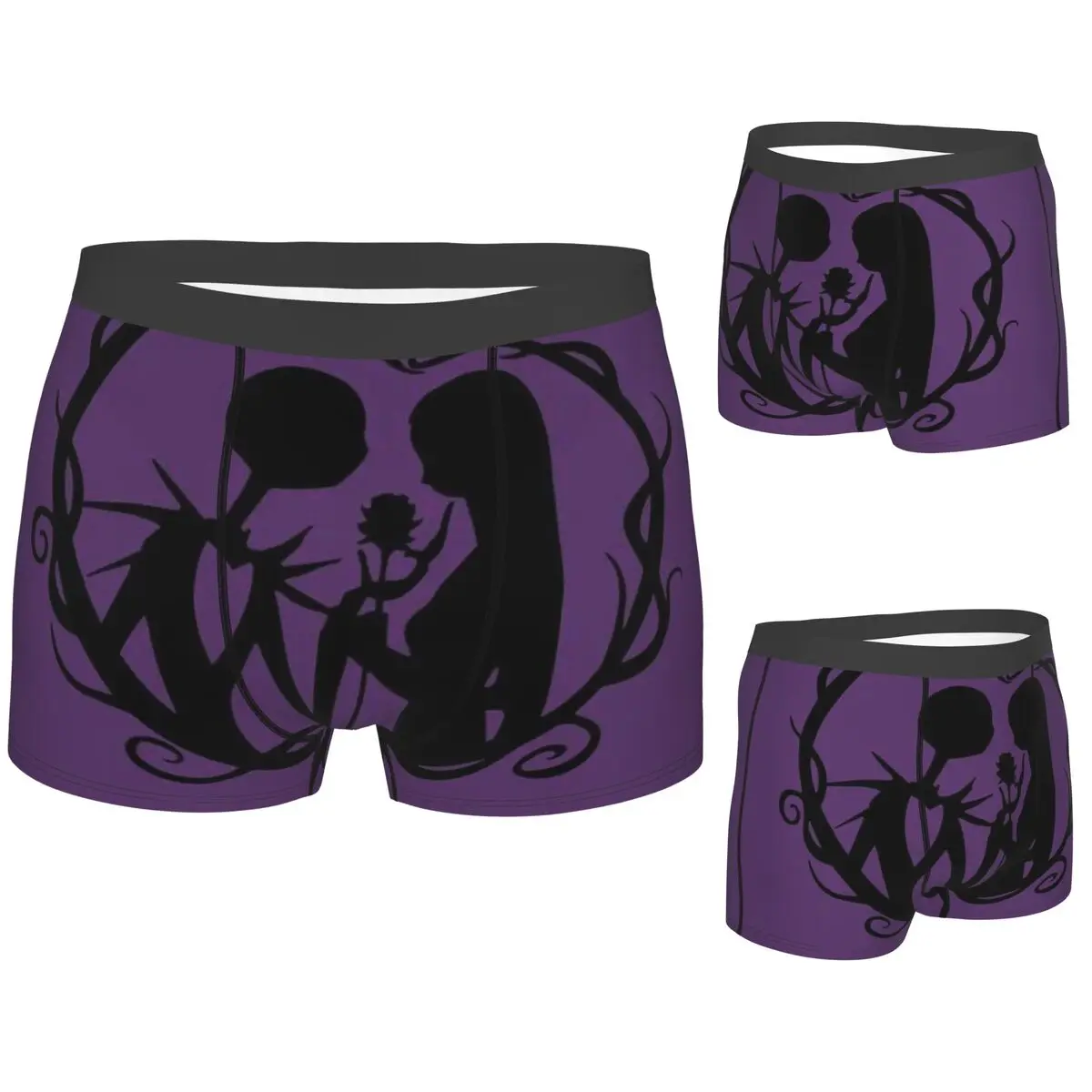 

Boxer Underpants Shorts Halloween Jack Face Skull Panties Male Breathable Underwear for Homme Man Boyfriend Gift
