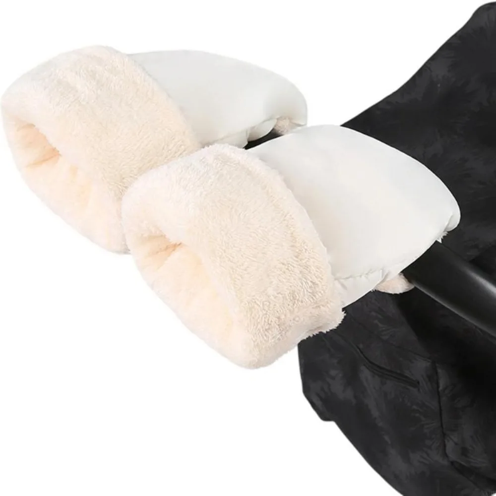Outoor Waterproof Stroller Gloves Winter Handlebar Gloves Warm Windproof Antifreeze Mittens Stroller Accessories