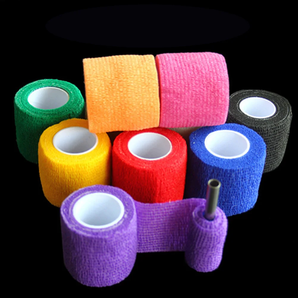 

3 Rolls Elastic Bandage Random Color Bandages Accessories Self-adhesive Easy to Cut Self- Bandaging Tape