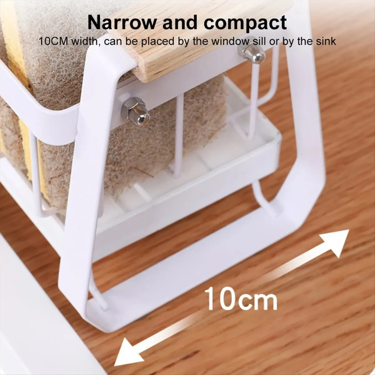 Kitchen Sink Sponge Holder Soap Dish Rack Drainer Multifunctional Countertop Sink, for Home Decor Storage B