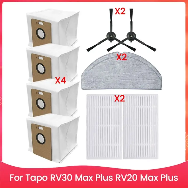 A98E-Accessories Kit Replacement Side Brush Hepa Filter Mop Cloth Dust Bags