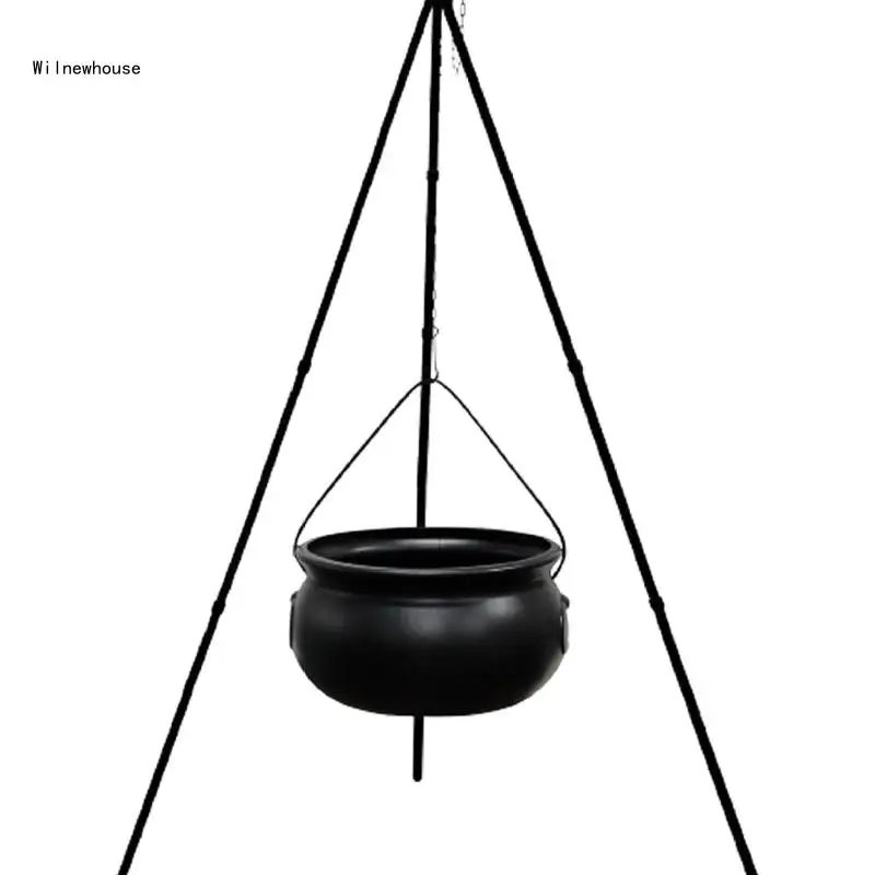 

Котел ведьмы на штативе с легкой чашей, украшение ведро для конфет, вечеринка на Хэллоуин, Прямая поставка