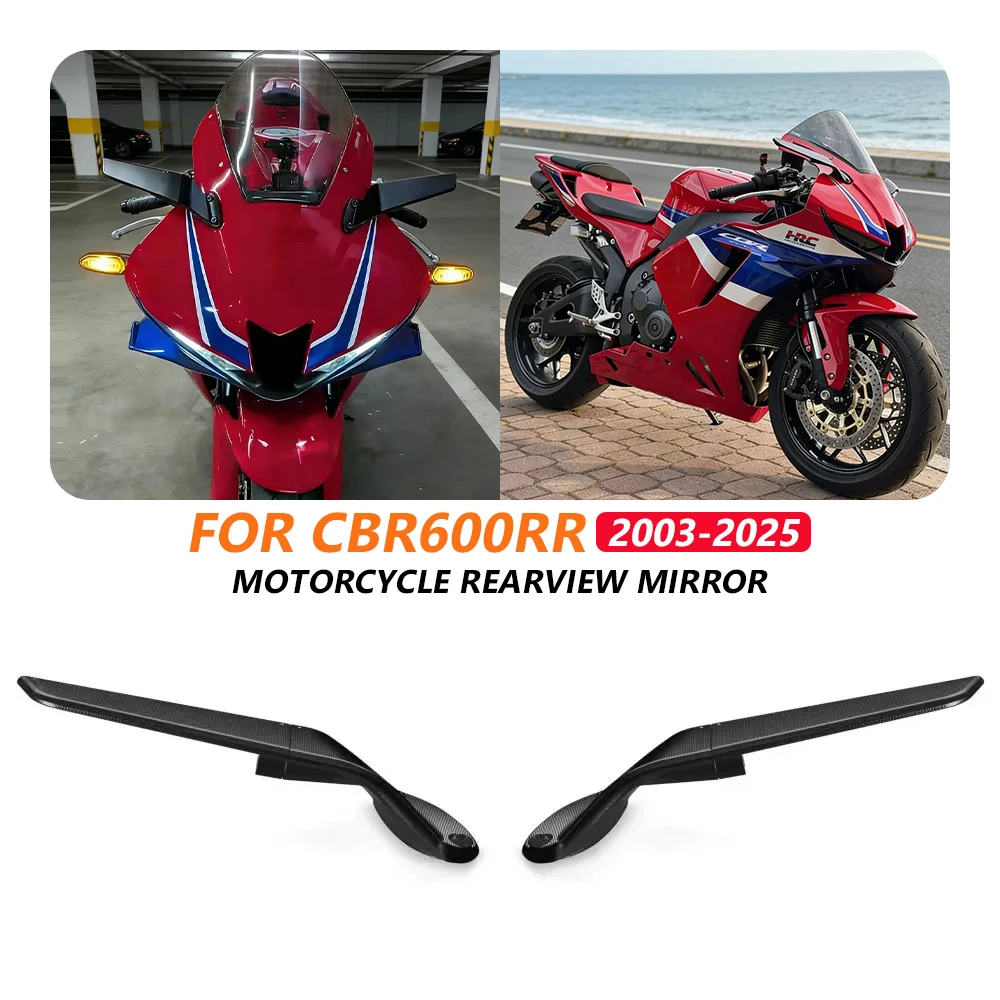 

For Honda CBR600RR 2025 cbr 600rr 2003-2024 Motorcycle Frontal Aerodynamic View System Downforce Side Wing Stabilizer Mirror