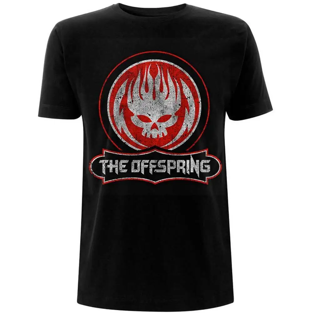 

Men's Offspring Distressed Skull Slim Fit T-shirt XXX-Large Black