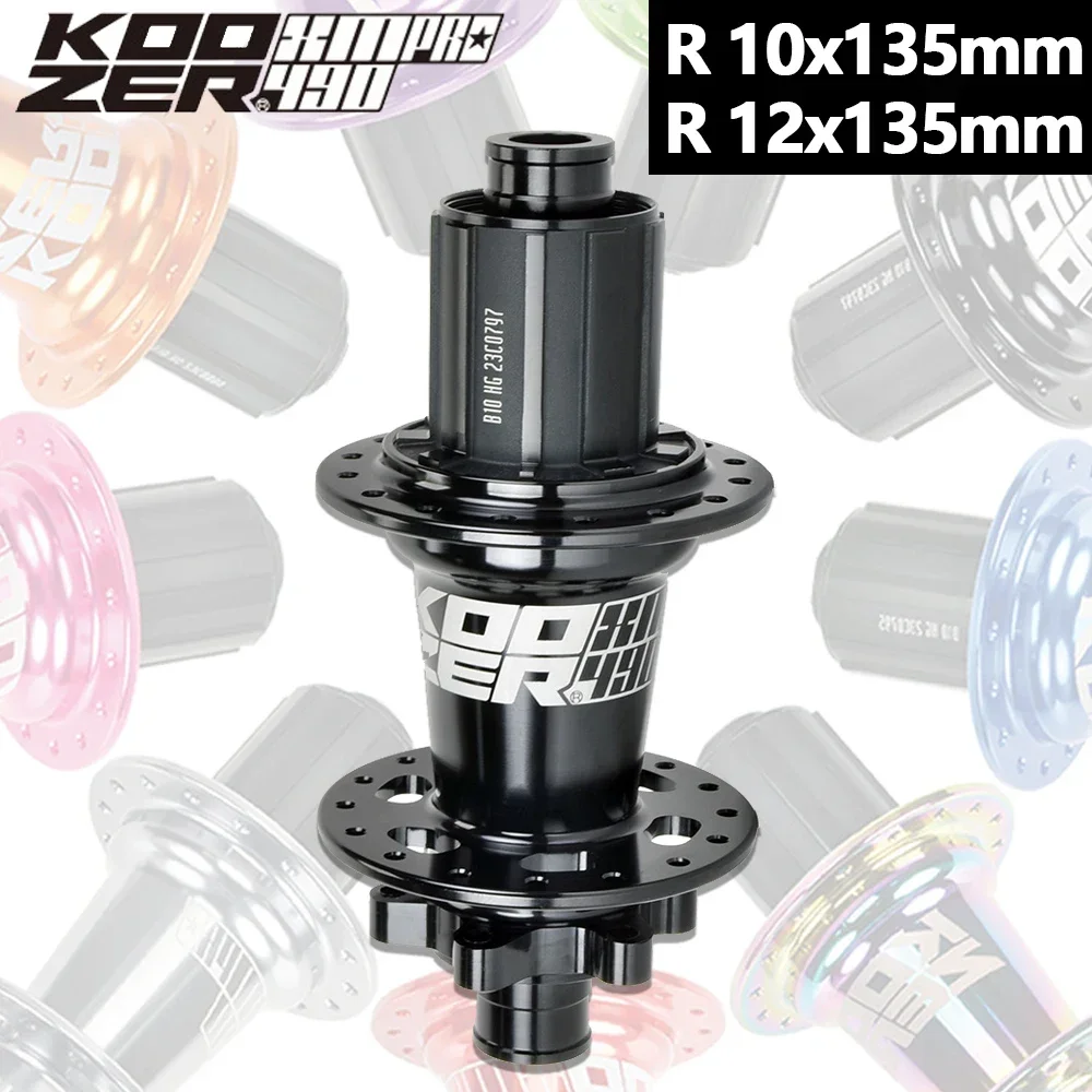 Koozer XM490 Pro Cube 32 Holes Mtb Rear Hub 10x135 12x135 TA Thru Axle Bicycle Hub 28h 32h 36h HG Mountain Bike Accessories