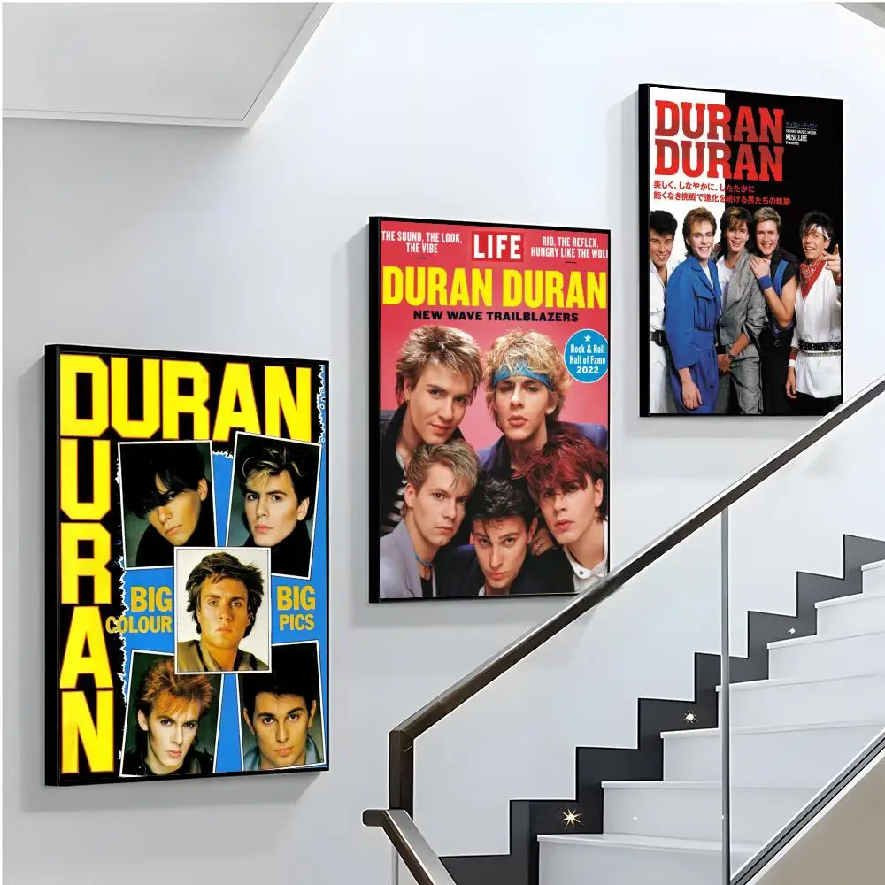 ملصق 80s Band D-Duran Duran ملصق مثالي فني ذاتي اللصق مصمم لمساحات مكتب الطعام المنزلية المتينة