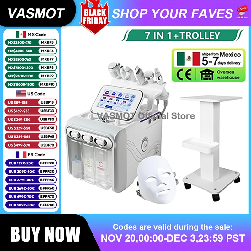 6/7IN1 машина для дермабразии водородно-кислородной воды, глубокое очищение, струя воды, алмазная очистка лица, удаление омертвевшей кожи для использования в салоне