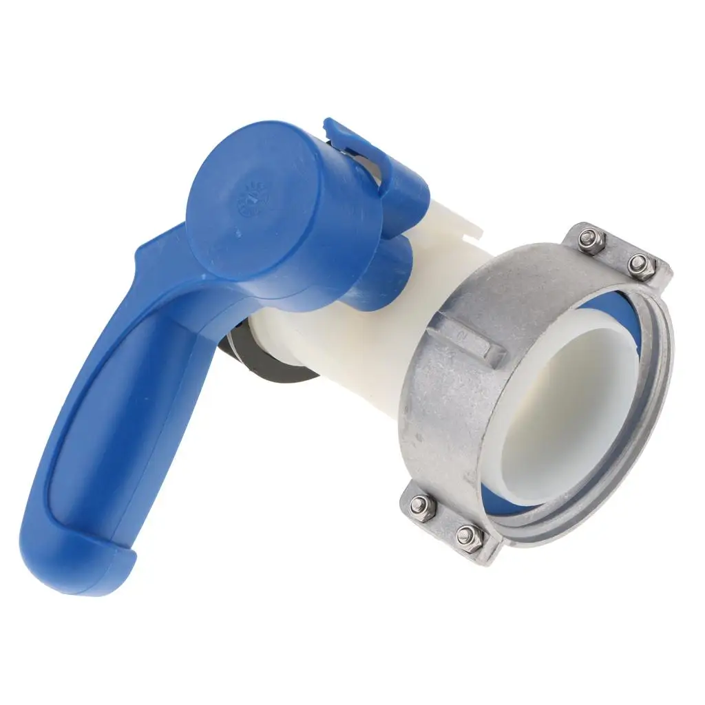 IBC Tank Adaptor Butterfly Valve Water Tank Ball Valve Durable PE Hose Connector for Liquid Storage Container Outlet Management