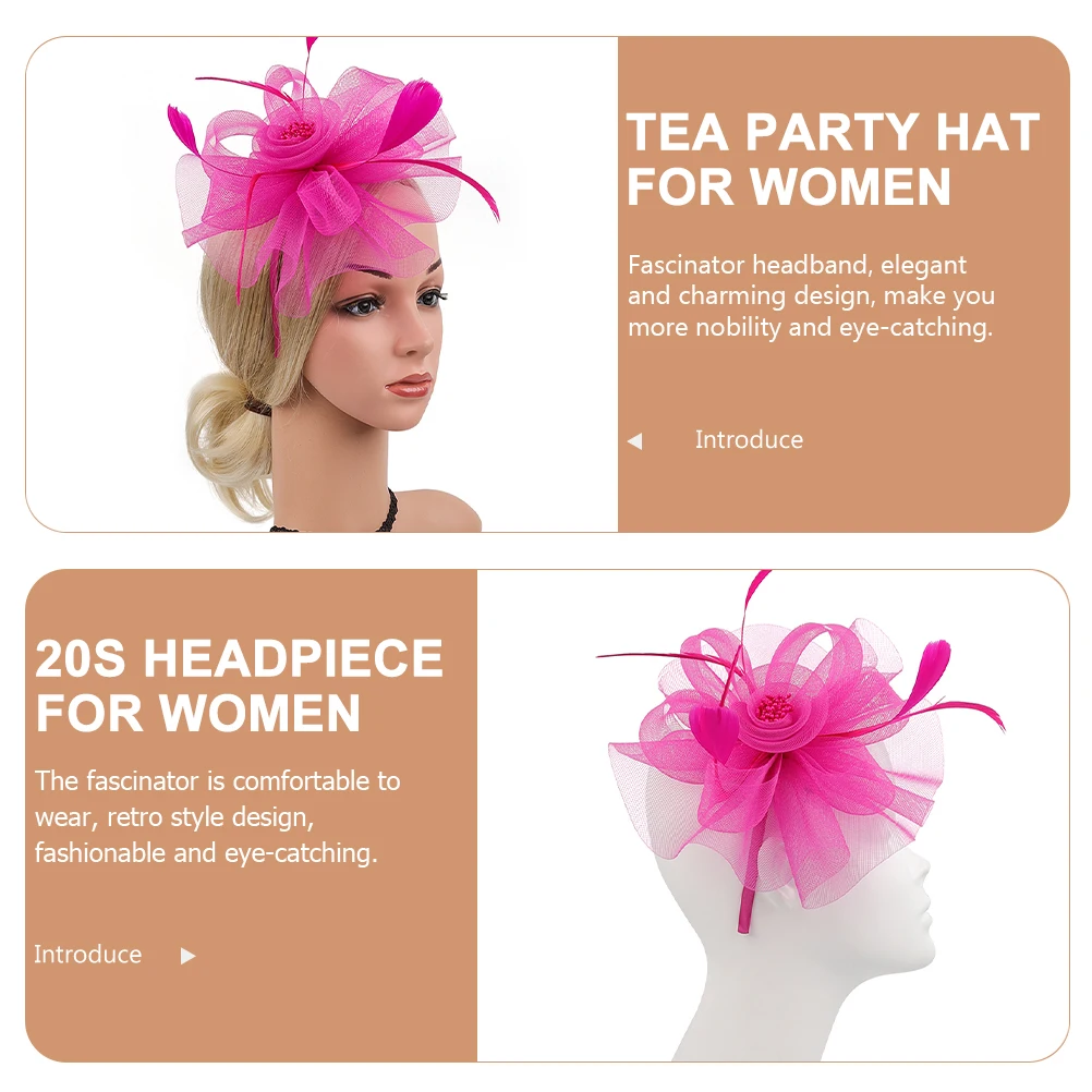 

Mesh Veil Hair Accessories for Women Bridal Fascinators Hat Wedding Headband Tea Party