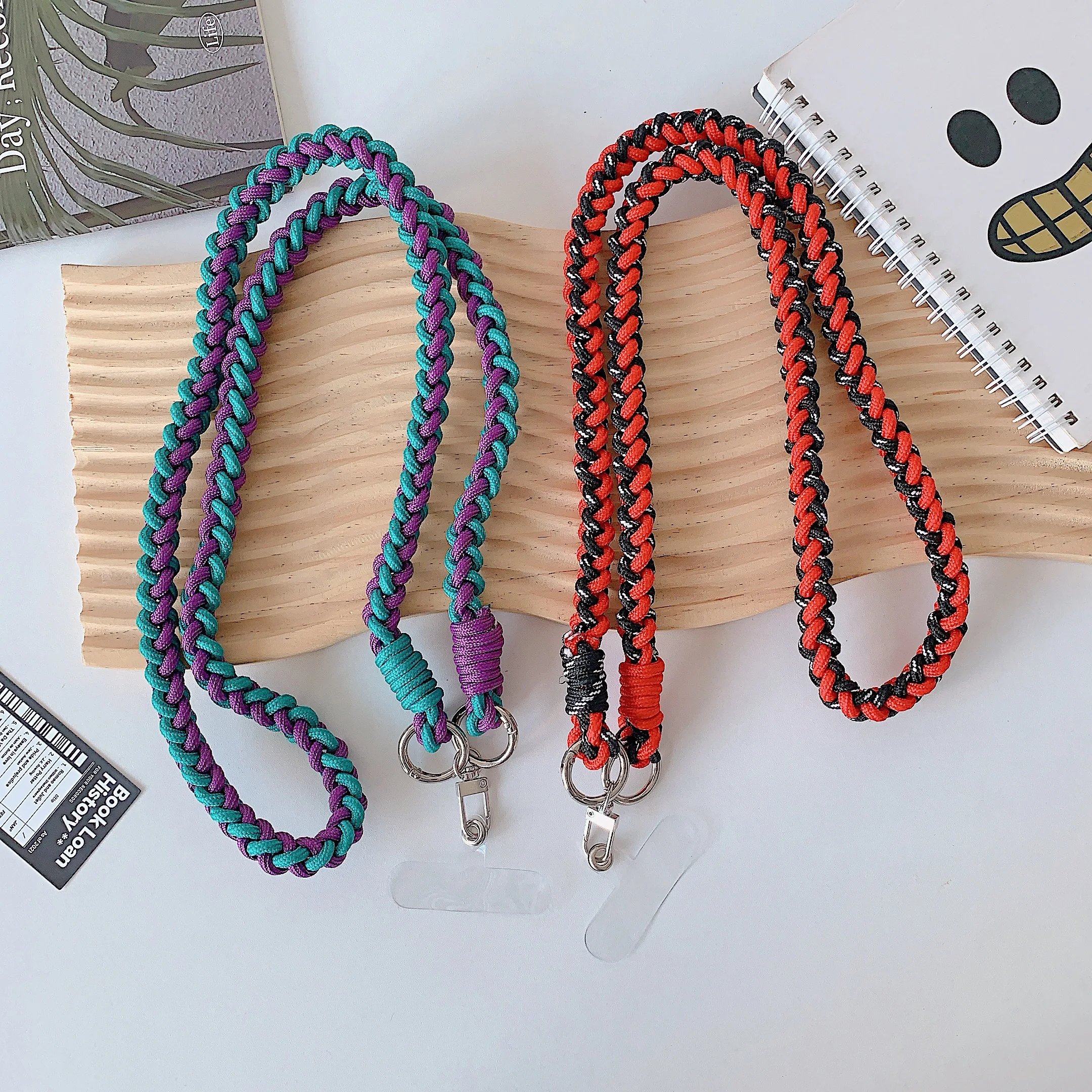 New Hand-Woven Four-Strand Mobile Phone Lanyard Wrist Strap Crossbody Strap Shoulder Strap Strap Anti-Loss Rope