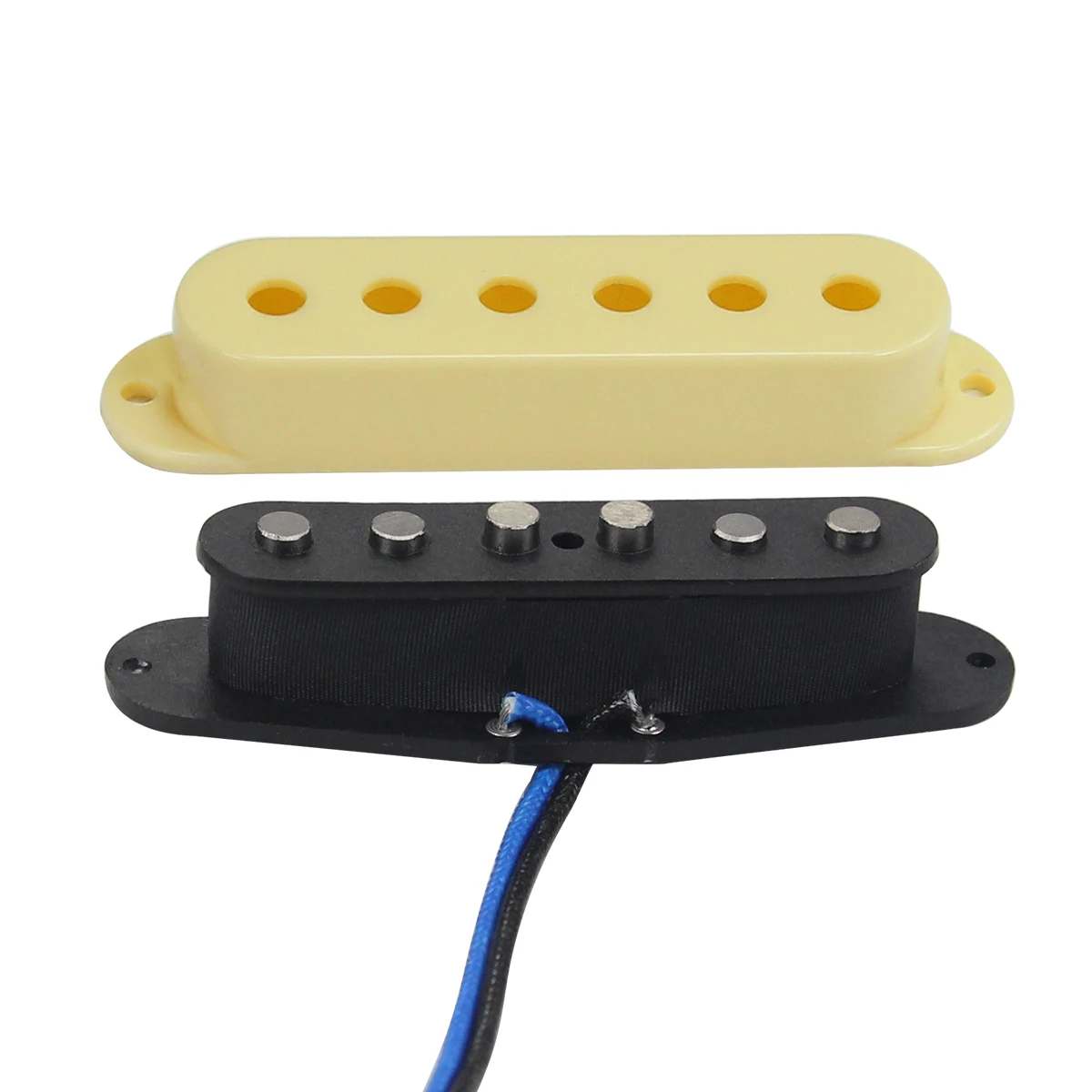 FLEOR Set of Vintage Staggered Alnico 5 Single Coil Pickups Guitar Pickups 52/52/52mm ST SSS Guitar Parts