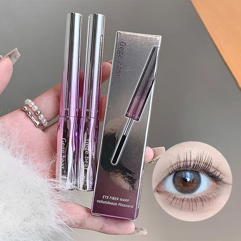 Gege bear Mascara volumizzante in fibra - Lunga durata, senza sbavature, allungamento e arricciatura, aspetto naturale